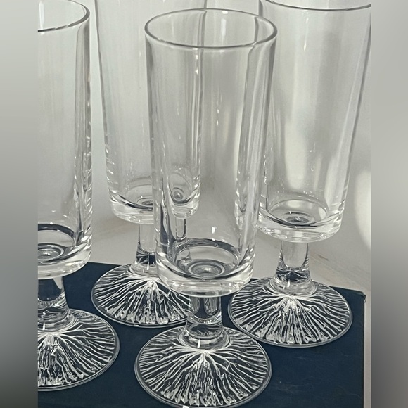 Vintage “Ice Bark” Tall Liqueur Glasses - Picture 2 of 11